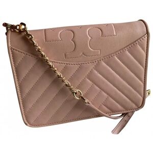TORY BURCH ALEXA QUALITED COVERTERTABLE CROSSBODY DARK PINK QUARTZ